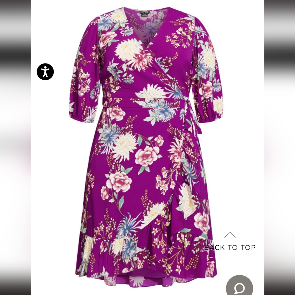 Magenta wrap dress